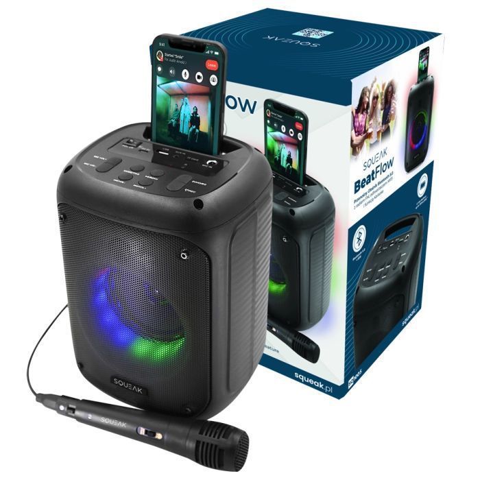 Głośnik bluetooth przenośny BeatFlow radio AUX USB-C 35W TWS mikrofon