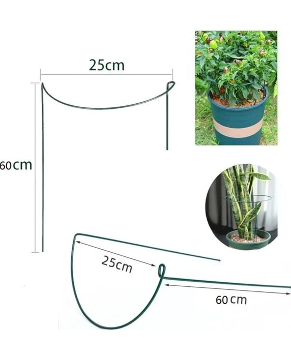 8 sztuk metalowych podpórek do roślin + akcesoria