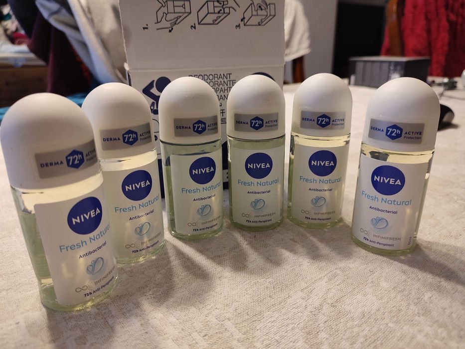 Antyperspirant NIVEA Fresh Natural dla kobiet, 6 szt.