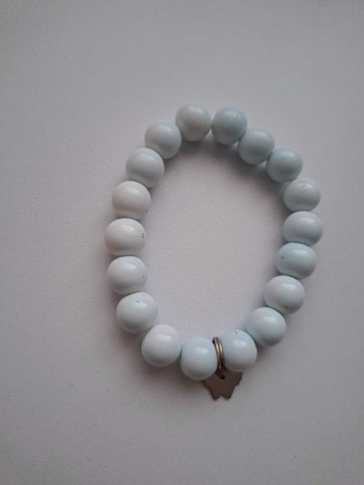 Błękitna bransoletka z koralików