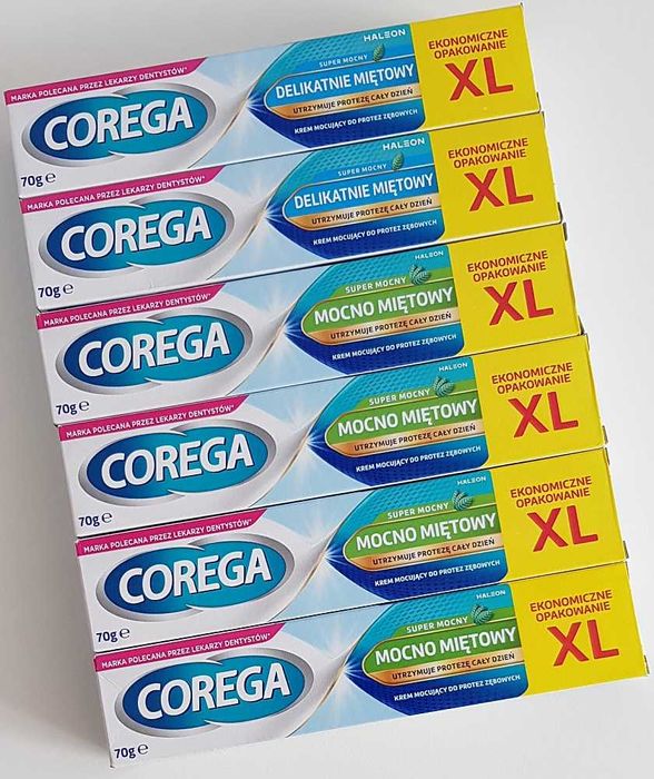 Klej do protez zębowych 6 sztuk Corega