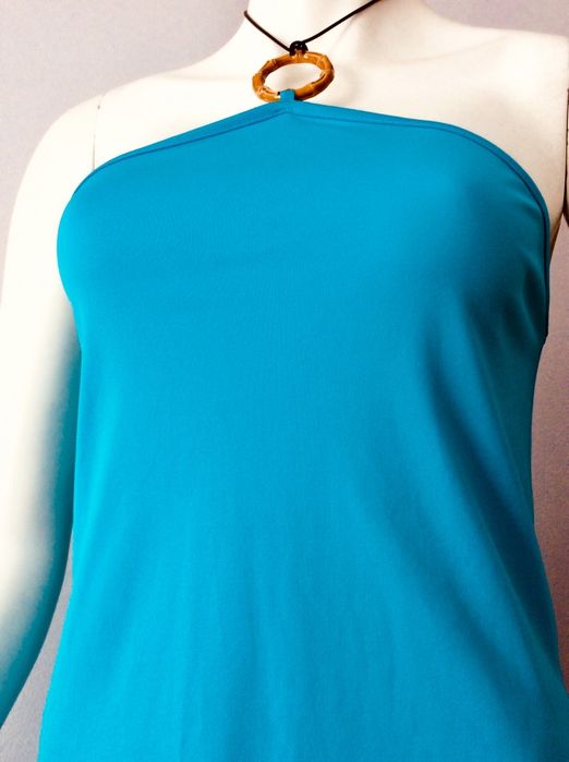 Vestido Curto azul turquesa