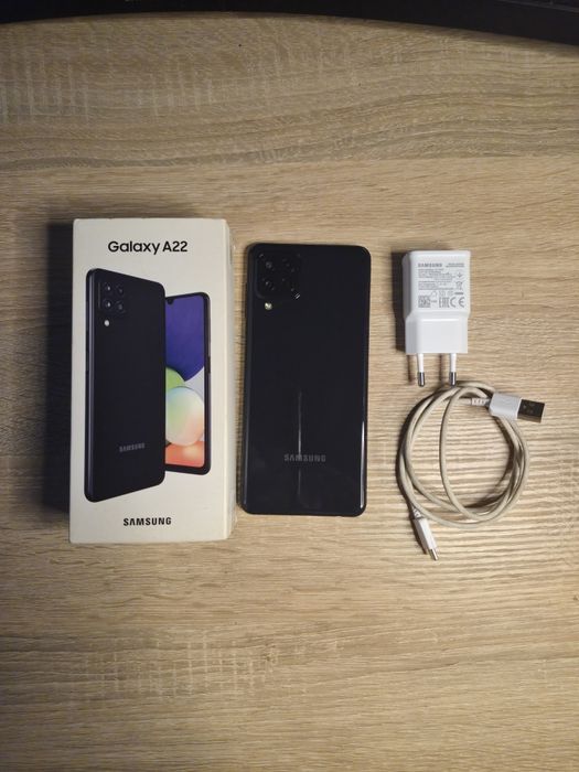 Смартфон ​Samsung Galaxy A22 4G 4/128GB Black (SM-A225F/DSN)  Повний комплект