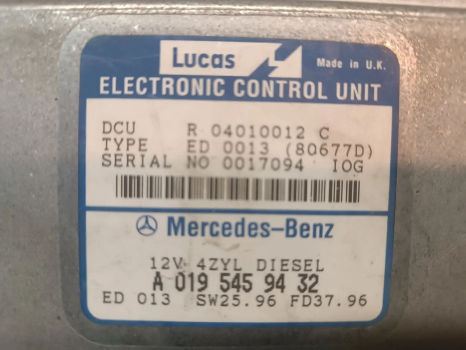 CENTRALINA DO MOTOR MERCEDES C220D W202 A0195459432 R04010012C