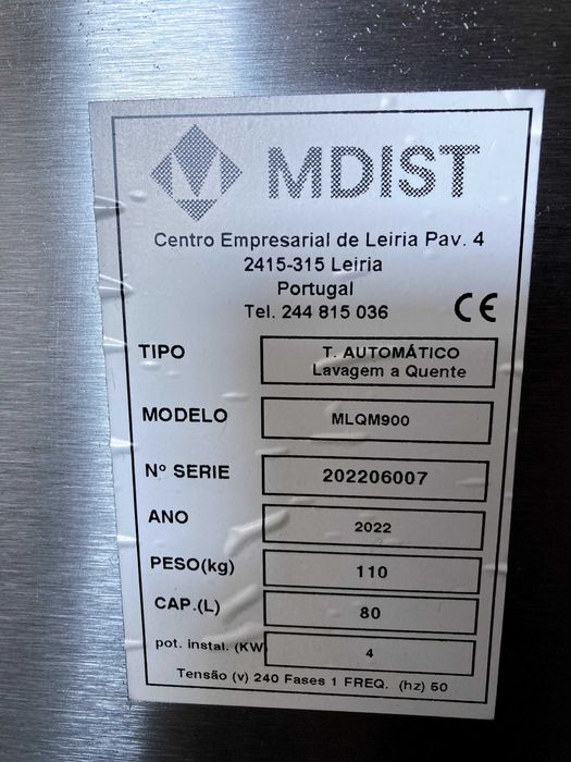 MÁQUINA LAVA PEÇAS A QUENTE - NOVA