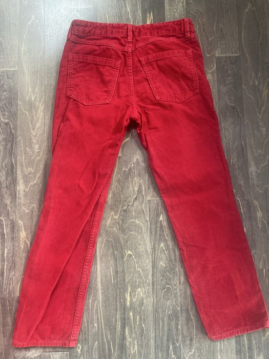 Czerwone sztruksowe spodnie chłopięce_H&M-140 cm