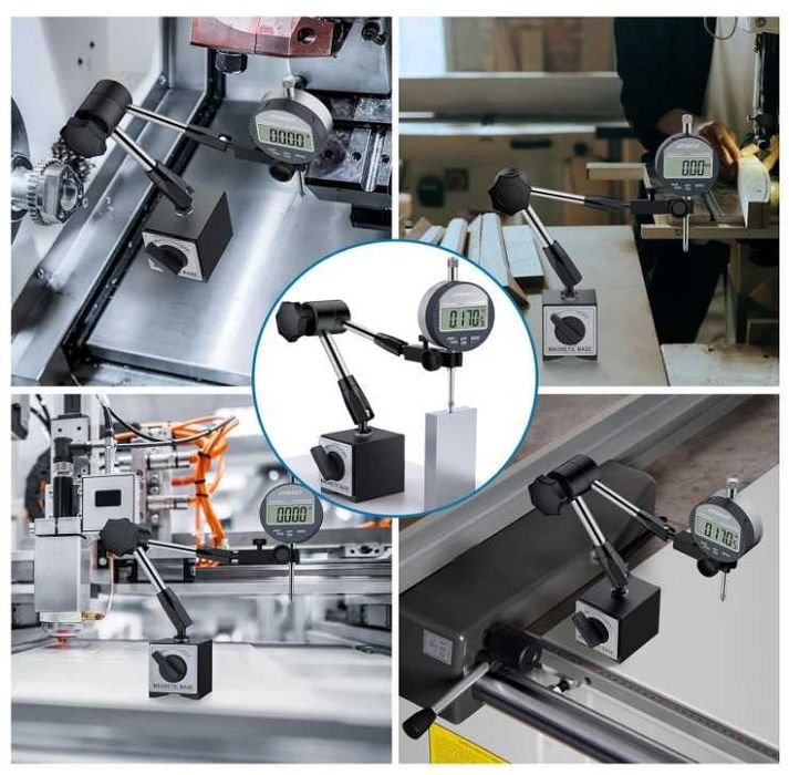 Cyfrowy czujnik zegarowy 0-25mm z podstawą magnetyczną AUTOUTLET