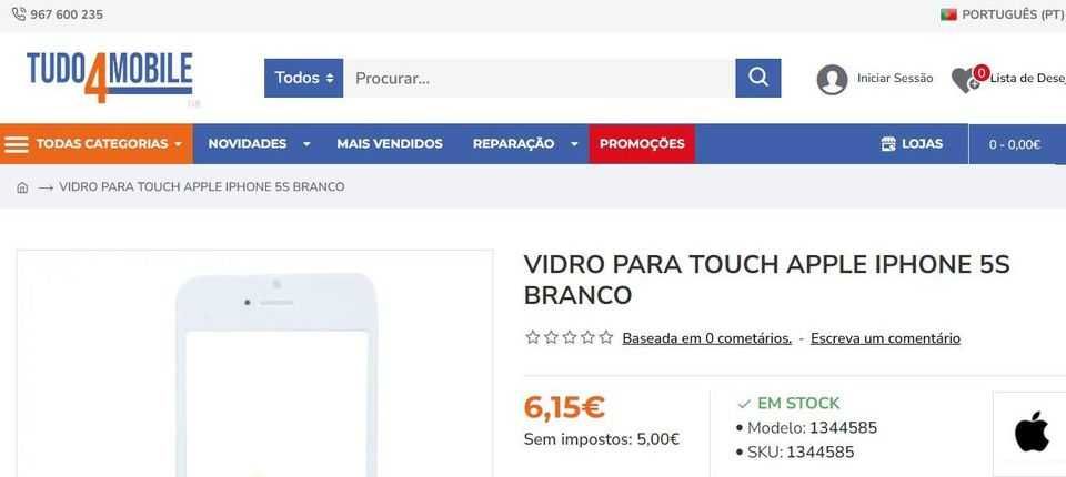 IPHONE 5S de 32GB  branco - vidro estalado mas touch bom