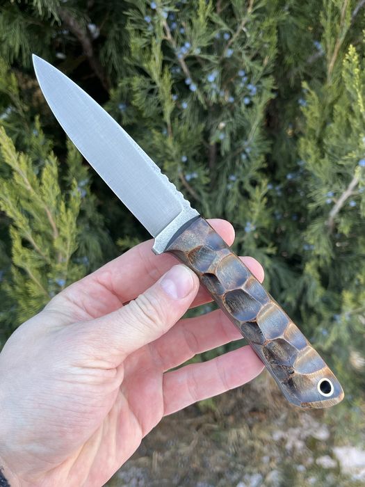 Нож ручной работы фултанг сталь 9ХС ніж ручної роботи нож охотничий