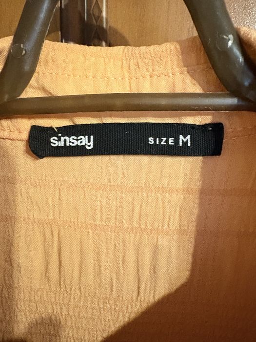 Koszula Sinsay M brzoskwiniowa prążkowana