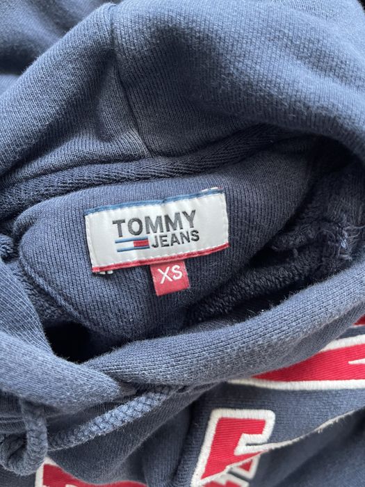 Худі Tommy Jeans Big Logo / Темно-синє худі Томмі Хілфігер