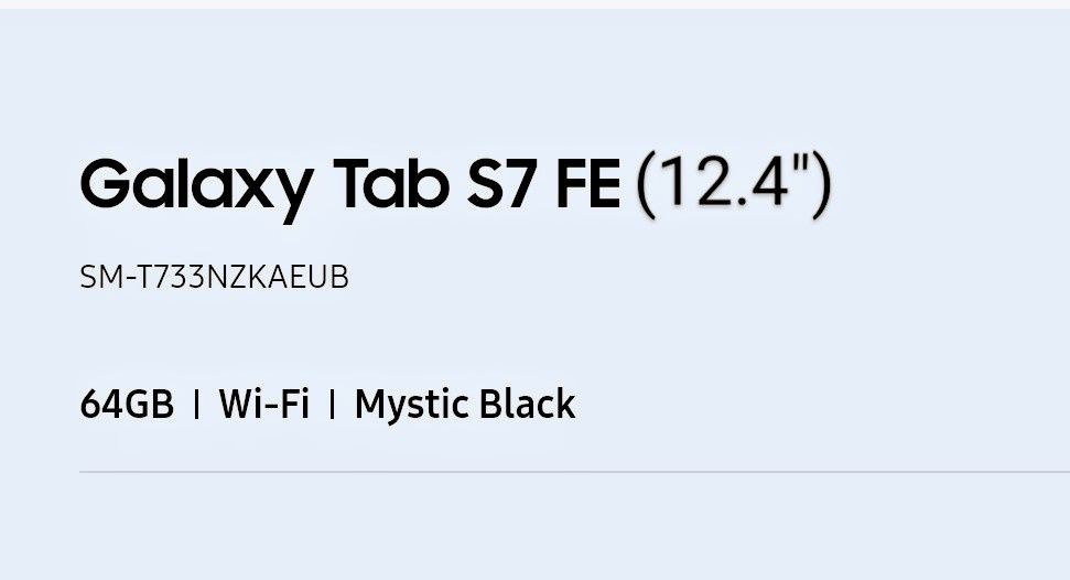 Samsung Tab S7 Fe