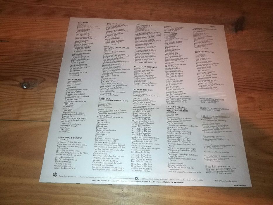RANDY NEWMAN - Little Criminals  (Ed Holandesa - 1977) LP