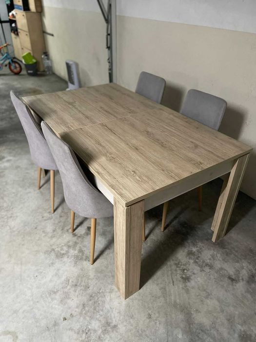 Mesa jantar MDF com 4 cadeiras