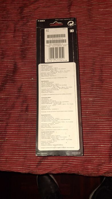 Microfone sony stereo F-99EX na caixa