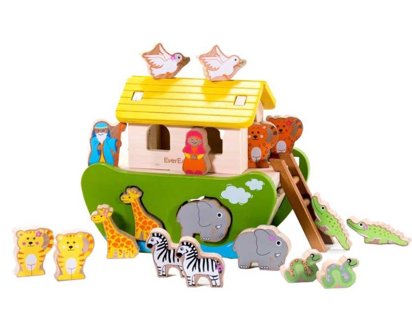 Zabawka Sorter drewniany Arka Noego EverEarth - uszkodzone opakowanie