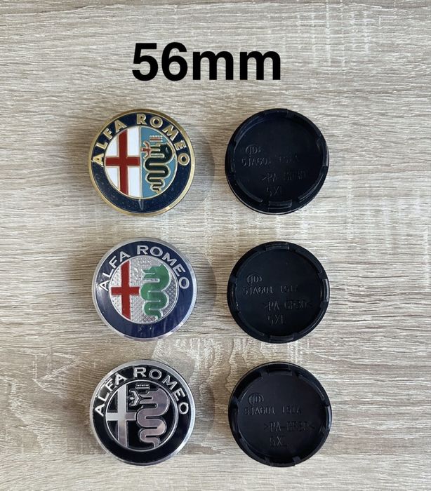 Conjunto 4 Centros Alfa Romeo 50mm 56mm 60mm