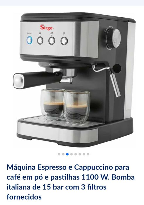 Máquina expresso e capuccino