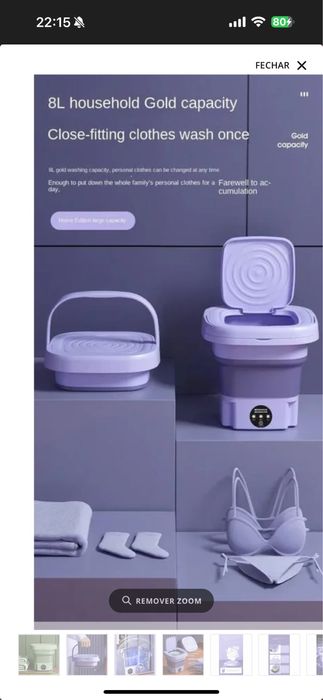 Maquina de lavar roupa portatil