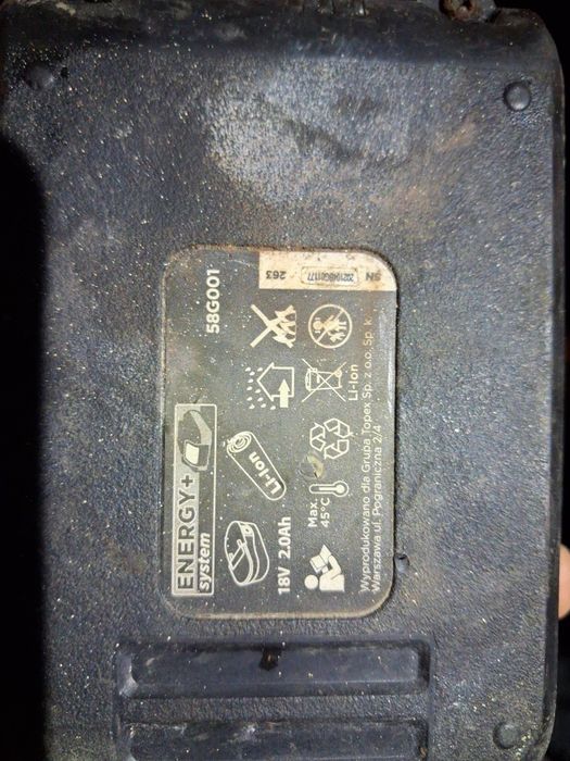 GRAPHITE Energy akumulator + 18V Li-Ion 2.0Ah (model 58G001),  sprawny