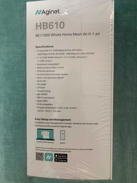HB610 Aginet BE11000 Tri-Band Whole Home Mesh WiFi 7 System: 6 000 грн ...