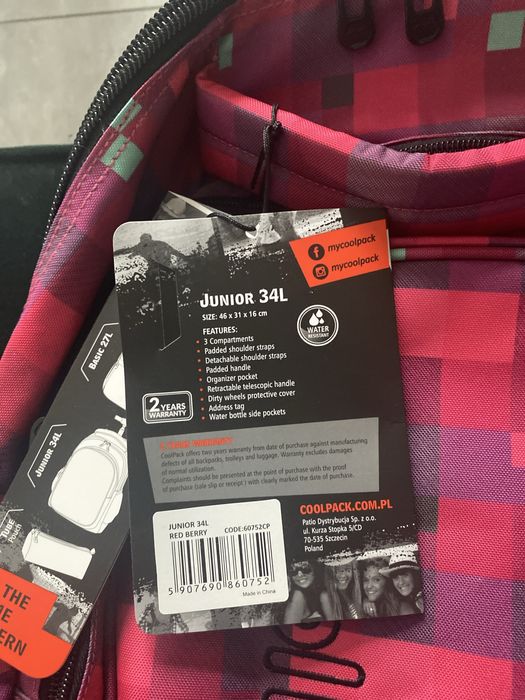 Plecak Cool Pack Junior 34l na kółkach z rączką