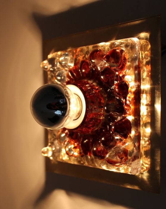 Solken Leuchten Mazzega Murano Arnsberg kinkiety lata 60