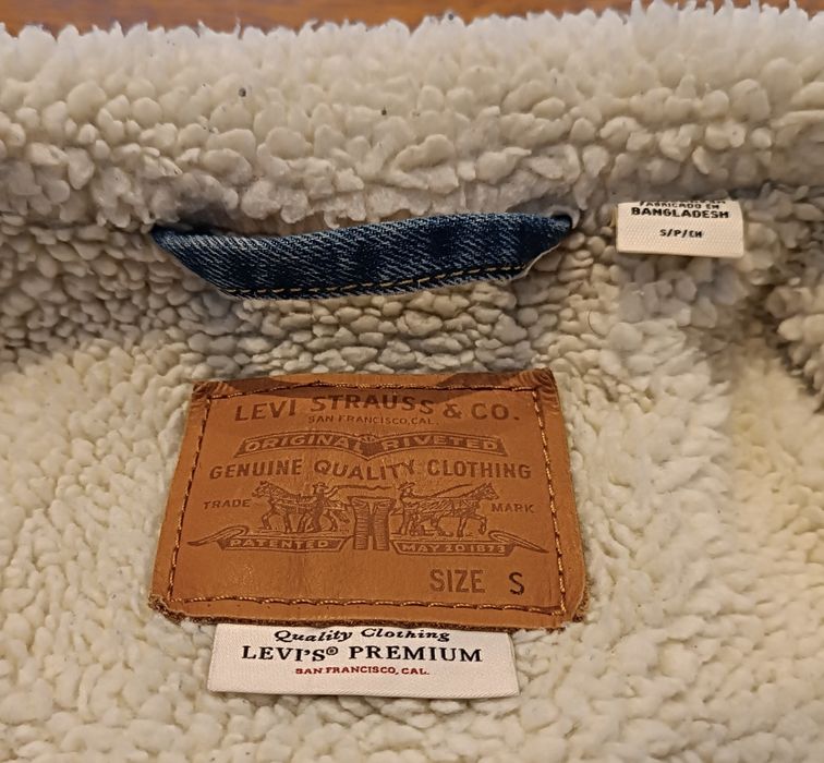 Kurtka Jeans Levi's Sherpa Ocieplana Miś Oryginalna Rozmiar S