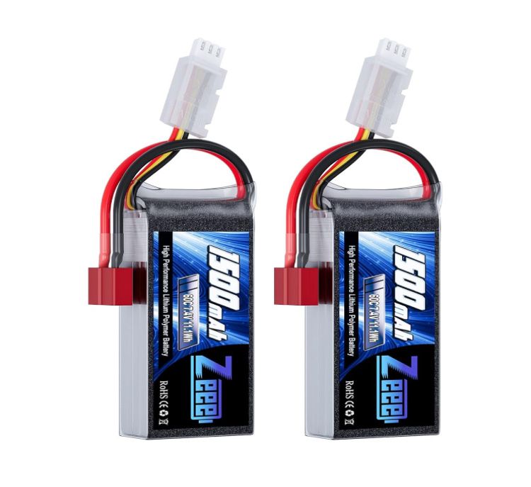 Набір з 2 шт. Акумуляторів Zeee 2S 1500mAh 7.4V 60C LiPo
