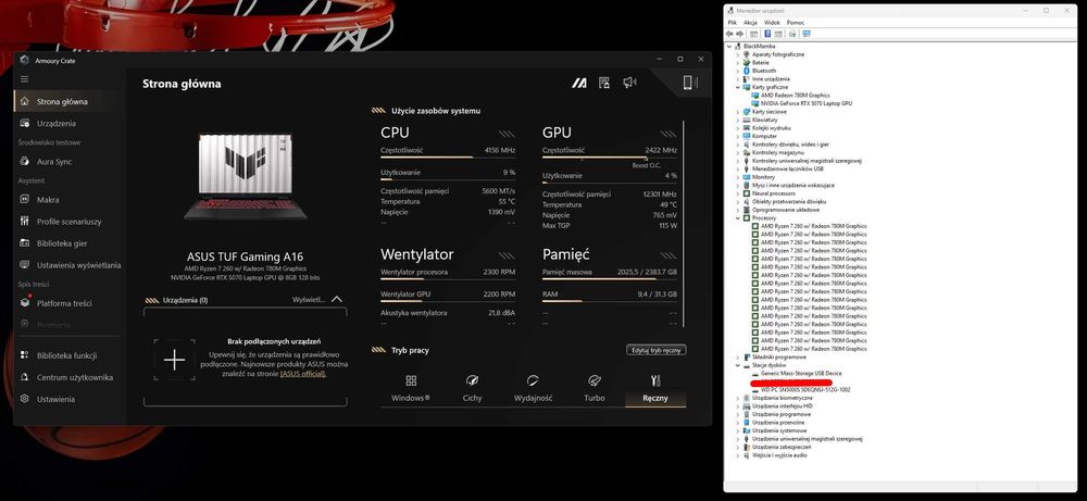 Asus RTX 5070 / 32 / Win 11 Pro + WIN11Pro BOX + Cooler Master
