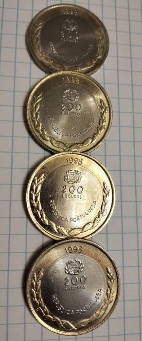 Moedas de 200 escudos - 1998