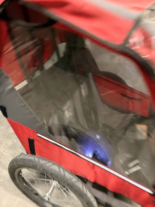 Reboque para bicicleta de duas crianças