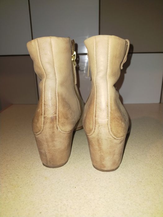 Kozaki botki Ecco buty zimowe 37 skórzane