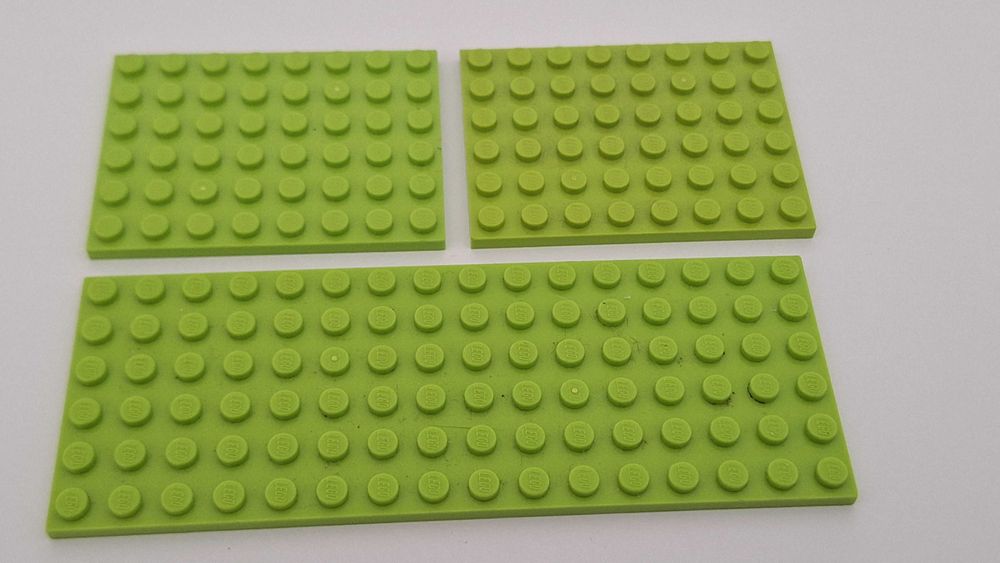 LEGO 3027 + 2x3036 limonka - cena za komplet (A)