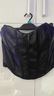 Gorset damski eko skóra.