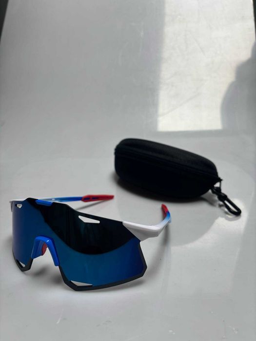Męskie Przeciwsłoneczne Okulary Rowerowe Sportowe Gogle z Etui