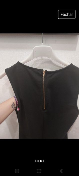 Vestido preto pull&bear com fecho atrás. Tamanho L