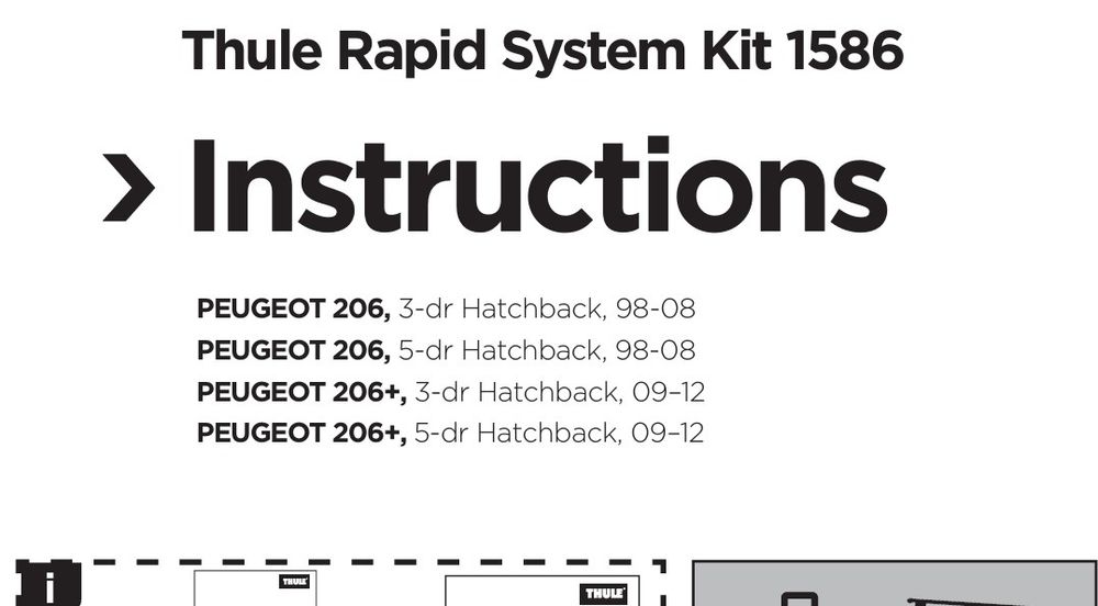 Thule Rapid System Kit 1586 - Peugeot 206