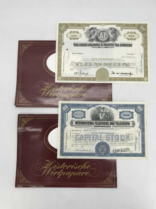 Certificados Americanos Antigos