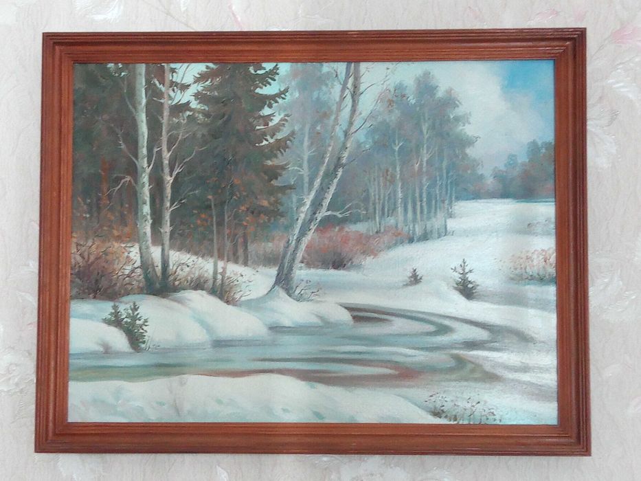 Картина. Оттепель. Худ. Романов А. П. Холст. Масло. 1997 год