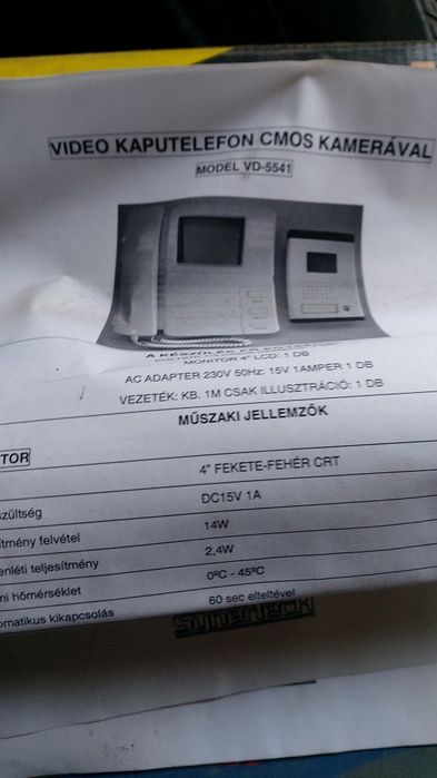 Ding-Dong дверний дзвінок чорно-біла камера kapunyitó