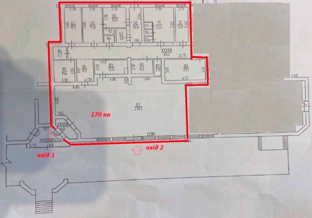 ТОП Оренда S торг. - 170кв.м. вул. Вокзальна, 20/1
