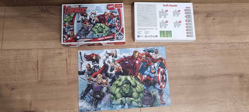 Puzzle Avengers 100 elementów zgromadzenie rysunkowe