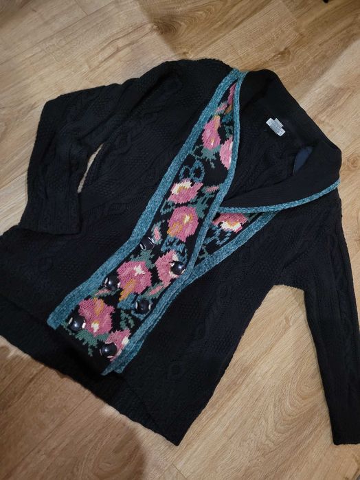 Sweter kardigan vintage dwurzędowy Compagnie Internationale Express