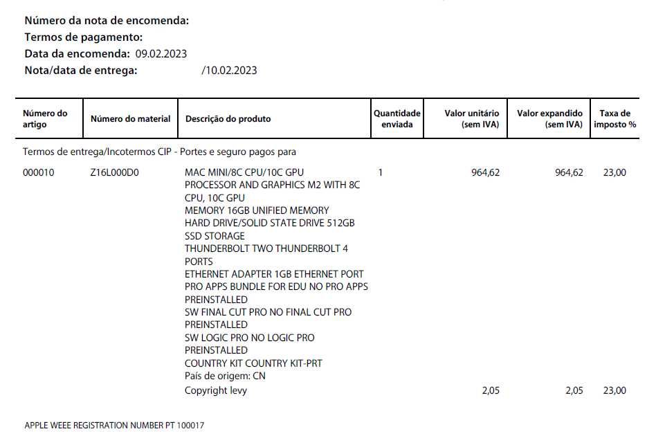 MAC MINI M2 16GB 512GB SSD (2023)