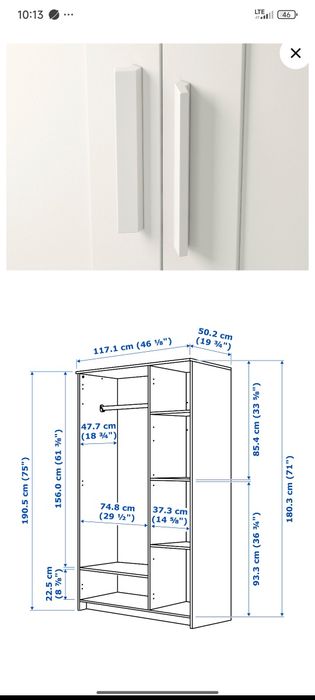 Szafa i komoda z 4 szufladami IKEA