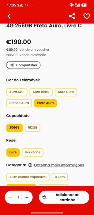 Samsung Galaxy note 10   na cor Aura Black