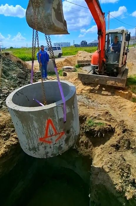 Копка септика з бетонних кілець під ключ. Гідробетон 6/15/30 м3