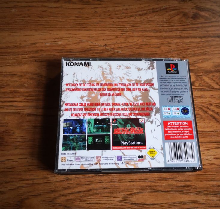 Metal Gear Solid Psx Ps2 Ps3 PlayStation 1998