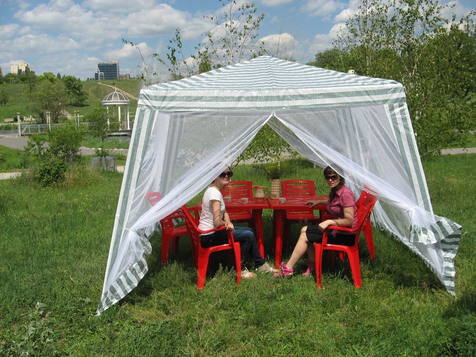 Акция! Усиленный Шатер Павильон тент палатка 3х3 с москитной сеткой.